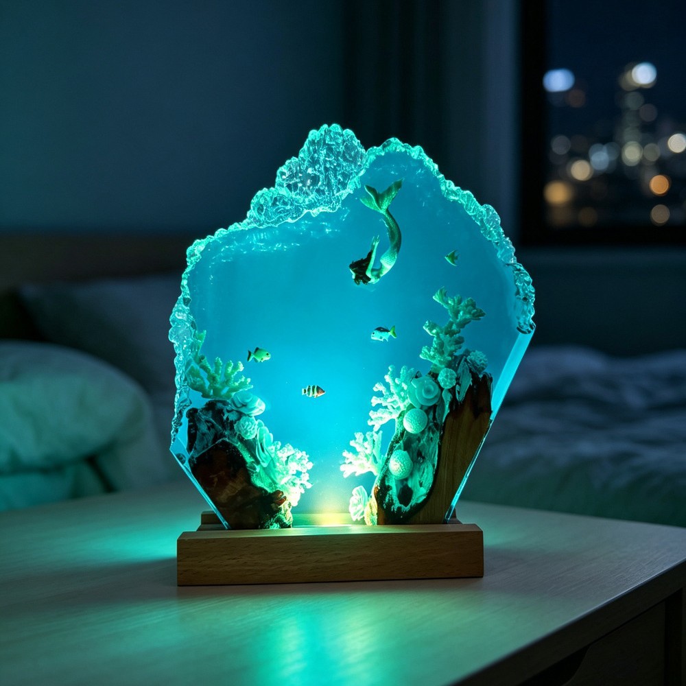 Deep Sea Mermaid Epoxy Sculptu - Woodworking Resin ulasan dan harga